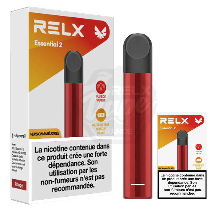 essentiel relx red, relx essential 2 rouge