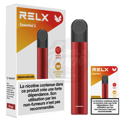 essentiel relx red, relx essential 2 rouge