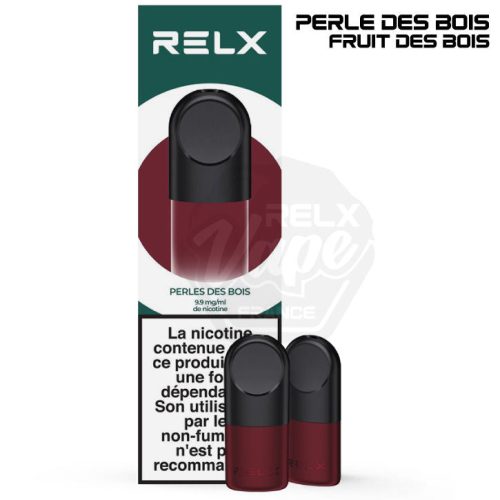 Pack de 2 pods RELX saveur Perles des Bois (fruits des bois) 9,9 mg/ml de nicotine