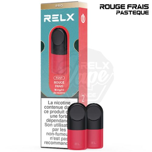 Pack de 2 pods RELX Pro saveur Rouge Frais, pastèque, 18 mg/ml de nicotine