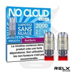 Boîte bleue et 2 pods RELX No Cloud Smooth Red Berry