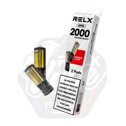 Boîte RELX Spin 2000 bouffées avec 2 pods Pastèque Glacée